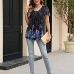 Nadorine Blouse Women's Elegant Ruffle Sleeve Tops (DE Only)