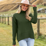 Nadorine Pullover Women's Turtleneck Elegant Long Sleeve Jumper