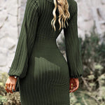 Nadorine Women's Casual Knit Dress Long Sleeve Bodycon Dress