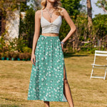 Nadorine Skirt Women's Elegant Printed Skirt Boho Beach Skirt (DE Only)