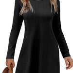 Nadorine Women's Knitted Dress Long-Sleeve Elegant Dresses (DE Only)