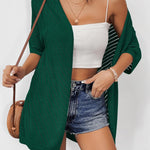 Nadorine Short Sleeve Crochet Kimonos Open Front Cover Ups