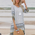 Nadorine Summer Dresses Women's Bohemian Flower Dress (DE Only)
