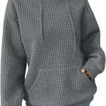 Nadorine Hoodie Oversize Hoodie Casual Waffle Pullover (DE Only)