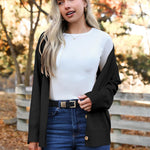 Nadorine Women's Oversized Button Sweaters Open Front Cardigans