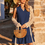 Nadorine Summer Dress Women's Sleeveless V-Neck T-Shirt (DE Only)