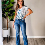 Nadorine Women Casual Soft V Neck Basic Tee Tops