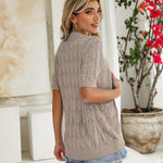 Nadorine Short Sleeve Crochet Cardigan