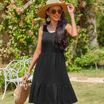 Nadorine Summer Dress Knee-Length Round Neck Floral Dress (DE Only)