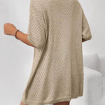 Nadorine Short Sleeve Crochet Kimonos Open Front Cover Ups