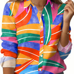 Zeagoo Womens Button Down Shirt Long Sleeve Blouse Business Work Tops Dressy Casual Floral Printed Outfits with Pocket