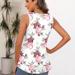 Zeagoo Women's Tank Tops Crew Neck Sleeveless Floral Tops