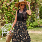 Nadorine Summer Dress Knee-Length Round Neck Floral Dress (DE Only)