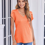 Nadorine Shirts Casual Short Sleeve Tees Dressy Casual Patel Blouses
