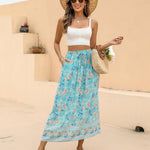 Nadorine Women's Boho Floral Skirt