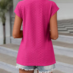 Nadorine T Shirt Women's V-Neck Short Sleeve Blouse Top (DE Only)