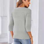 Nadorine 3/4 Sleeve Cropped Cardigan Crochet Shrug