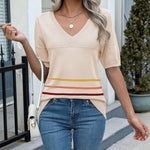 Zeagoo Womens Sweater Casual Short Sleeve Pullover Tops