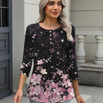 Nadorine 3/4 Length Sleeve Women Tops Blouses