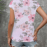 Nadorine T Shirt Women's V-Neck Short Sleeve Blouse Top (DE Only)