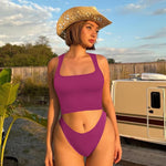 Nadorine Square Neck Ribbed Tank Tops