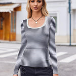 Nadorine Women's Long Sleeve Scoop Neck Shirts