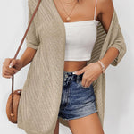Nadorine Short Sleeve Crochet Kimonos Open Front Cover Ups