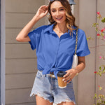 Nadorine Women's Blouse Short Sleeve Shirts (DE Only)