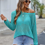 Nadorine Crochet Tops Off The Shoulder Sweaters