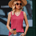Zeagoo Women's Tank Top Sleeveless Tops V-Neck Blouse (DE Only)