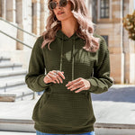 Nadorine Hoodie Oversize Hoodie Casual Waffle Pullover (DE Only)