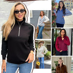Zeagoo Women's Sweatshrits Quarter Zip Pullover Casual Cable Outfits