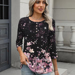 Nadorine 3/4 Length Sleeve Women Tops Blouses