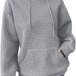 Nadorine Hoodie Oversize Hoodie Casual Waffle Pullover (DE Only)