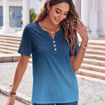 Nadorine Casual Short Sleeve V Neck Shirts Business Dressy Tunic Blouses