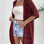 Nadorine Short Sleeve Boho Oversized Knitted Cardigan