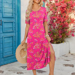 Nadorine Women Floral Summer Dress Casual Beach Dress