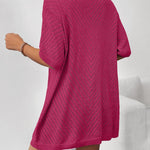Nadorine Short Sleeve Crochet Kimonos Open Front Cover Ups