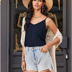 Nadorine Tank Top V-Neck Sleeveless Summer Tops (DE Only)
