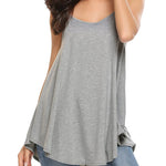 Women Tank Tops Summer Spaghetti Strap Cami Top Shirt Loose Flowy Cotton Racerback Blouses - Nadorine (Us Only)