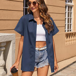 Nadorine Women's Blouse Short Sleeve Shirts (DE Only)