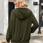 Nadorine Lightweight Hoodies Full Zip Up Oversized Sweatshirts