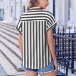 Nadorine Short Sleeve Summer Tops Casual Button Down Shirts