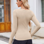 Nadorine Women's Long Sleeve Scoop Neck Shirts