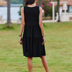 Nadorine Boho Floral Casual Tank Dresses with Pockets