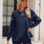 Nadorine Women's Oversized Sweatshirts Hoodies Side Zipper Pullover