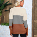 Nadorine Women's Long Sleeve Sweater Casual Ribbed Knit Pullover