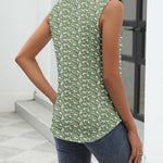 Nadorine Sleeveless Button Down Shirts V Neck Solid Tank Tops