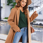 Nadorine Long Sleeve Shirts for Women V Neck Casual Sweaters