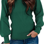 Nadorine Women's Pullover Knitted Pullover Crew Neck Tops